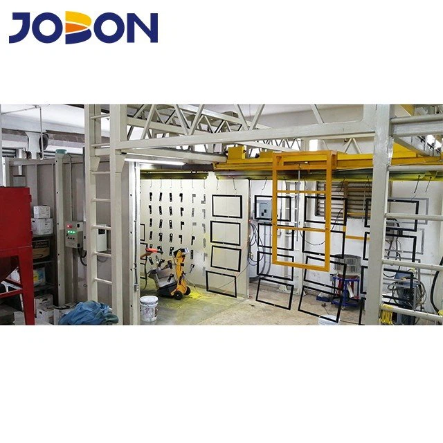 Traverse move conveyor system powder coating plant